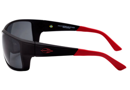 Mormaii Joaca III Preto e Vermelho Fosco / Cinza Unico - Lente 5,5 cm  - Sol