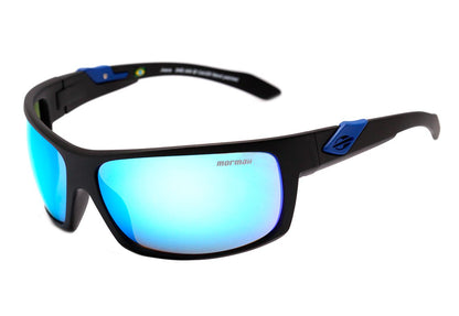 Óculos de Sol Mormaii Joaca Preto Fosco/ Azul Espelhado Unico