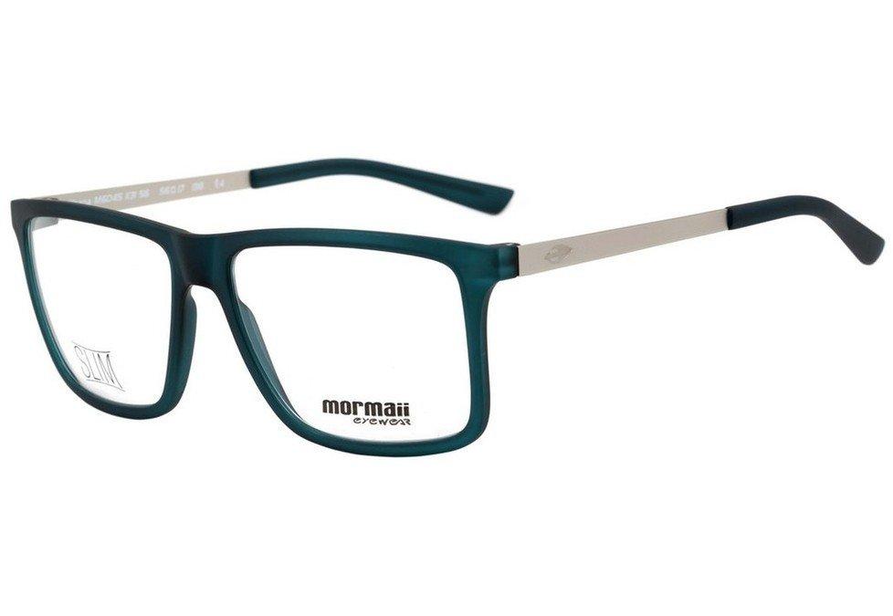 Óculos de Grau Mormaii Khapa Slim Verde E Prata Fosco - Lente 5,6 Cm