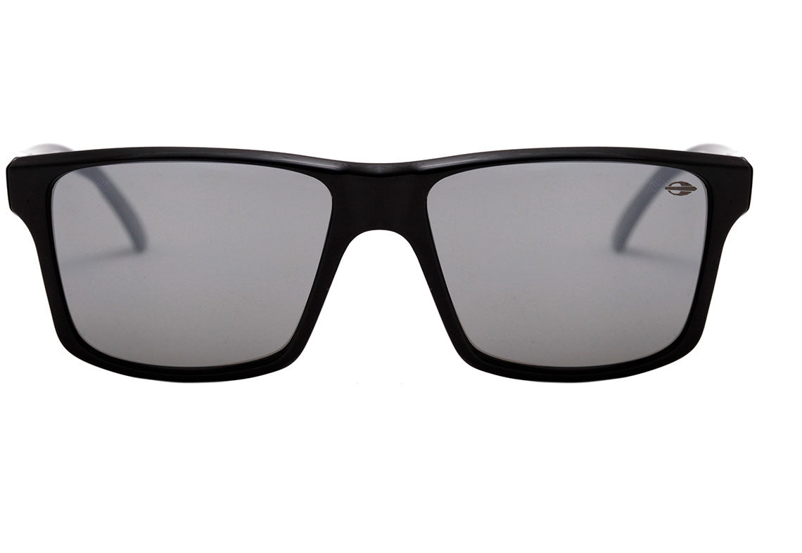 Óculos de Sol Mormaii Lagos Preto Brilho / Preto Espelhado Unico - Lente 5,2 cm