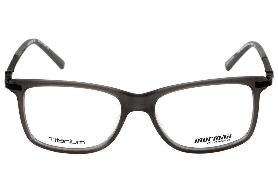 Óculos de Grau Mormaii M 6024 Titanium Cinza Fosco e Preto Brilho - Lente 5,4 cm