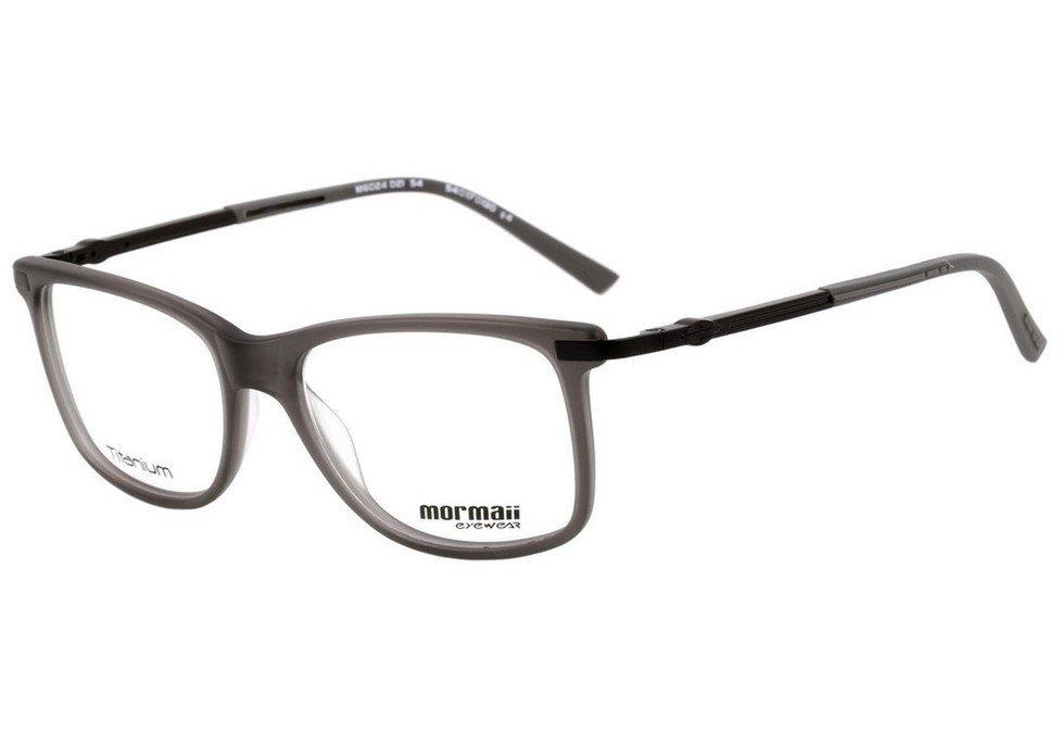 Óculos de Grau Mormaii M 6024 Titanium Cinza Fosco e Preto Brilho - Lente 5,4 cm