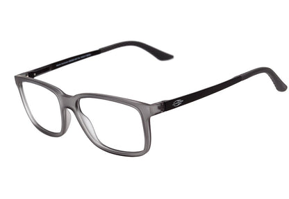 Óculos de Grau Mormaii Manila Aluminium Cinza Translúcido E Preto Fosco Lente 5,4 Cm