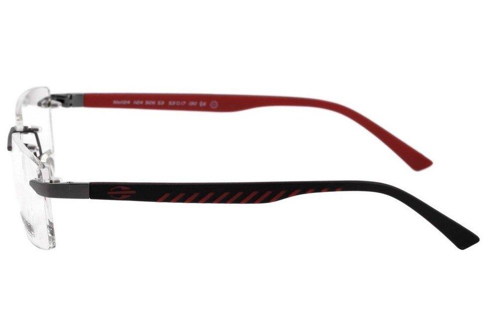 Óculos de Grau Mormaii Mo 1124 Cinza Brilho Preto E Vermelho Fosco - Lente 5,3 Cm