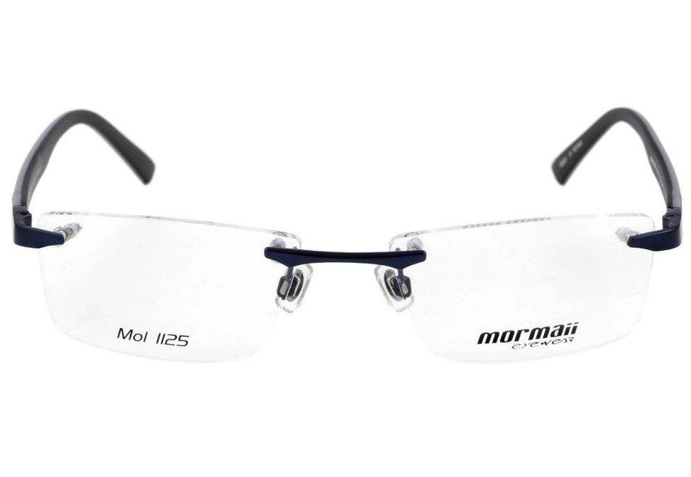 Óculos de Grau Mormaii Mo 1125 Azul Brilho Cinza E Preto Fosco - Lente 5,3 Cm