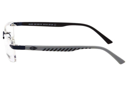 Óculos de Grau Mormaii Mo 1125 Azul Brilho Cinza E Preto Fosco - Lente 5,3 Cm