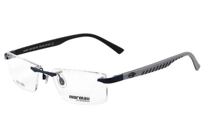 Óculos de Grau Mormaii Mo 1125 Azul Brilho Cinza E Preto Fosco - Lente 5,3 Cm