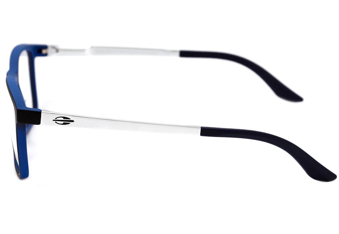 Óculos de Grau Mormaii Nagoia Aluminium Preto e Azul Fosco - Lente 5,4 cm