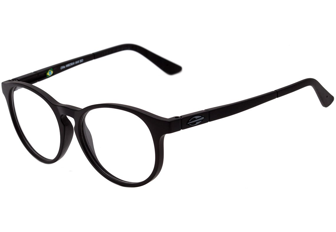 Óculos de Grau Mormaii Ollie NXT Infantil Preto Fosco - Lente 5,0 cm