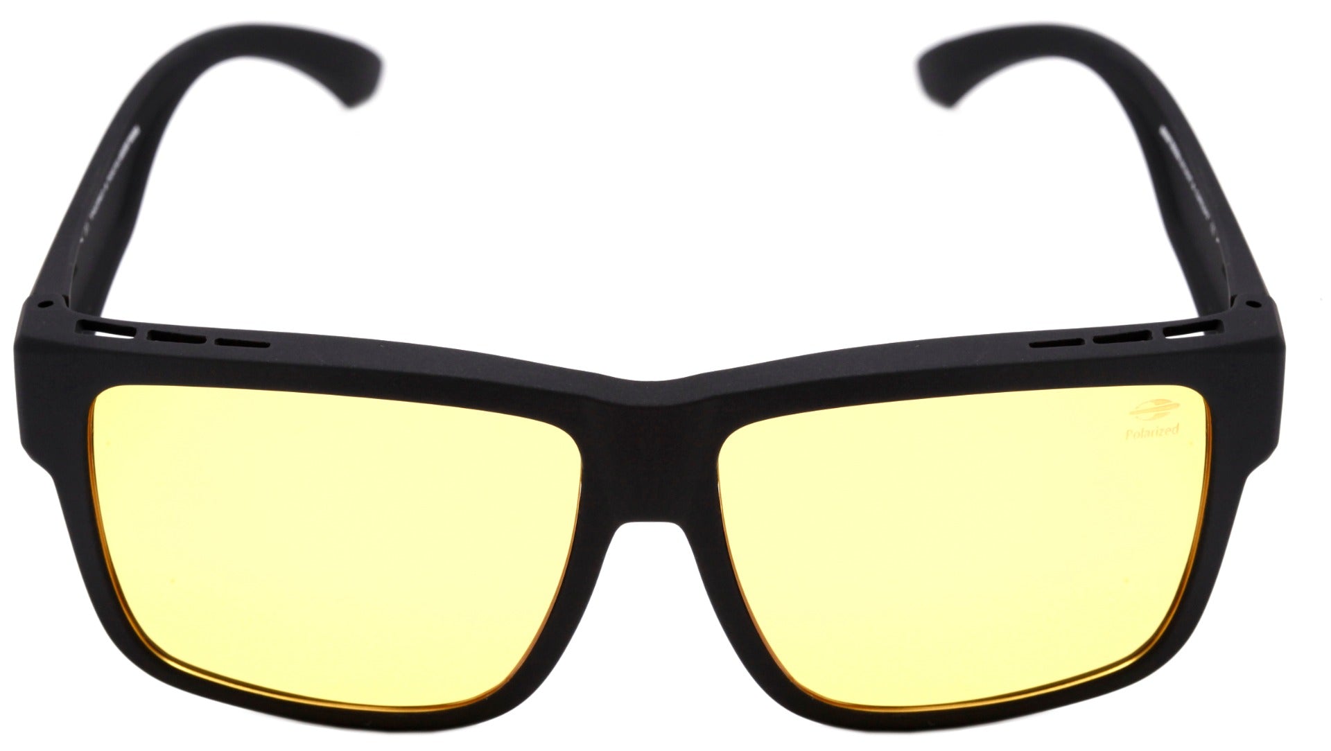 Óculos de Sol Mormaii Overlap De Sobreposição Preto Fosco / Amarelo Polarizado Unico - Lente 5,2 cm