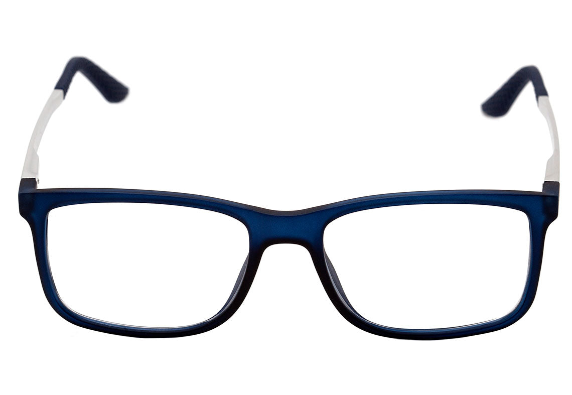 Óculos de Grau Mormaii Pequim Aluminium Azul Translúcido e Prata Fosco - Lente 5,3 cm