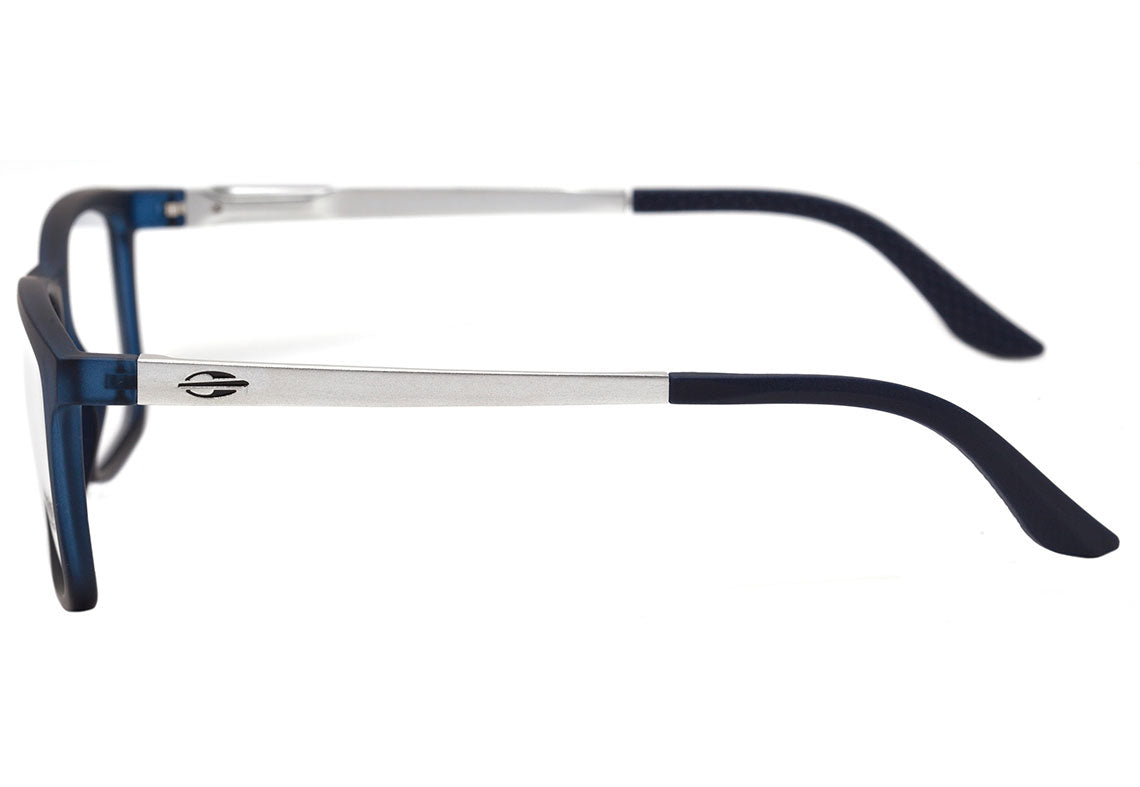 Óculos de Grau Mormaii Pequim Aluminium Azul Translúcido e Prata Fosco - Lente 5,3 cm