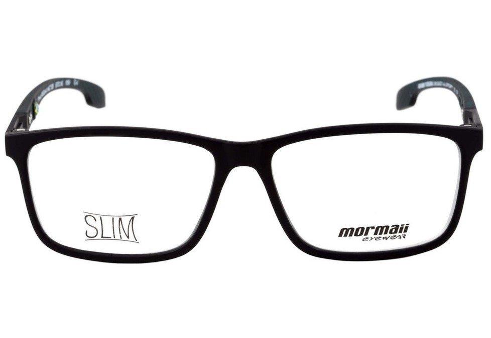 Mormaii Prana Preto e Verde Translúcido Fosco - Lente 5,5 cm  - Grau