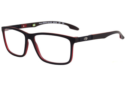 Óculos de Grau Mormaii Prana Preto e Vermelho Translúcido Fosco - Lente 5,5 cm