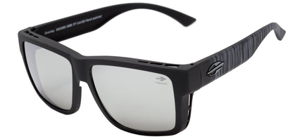 Óculos de Sol Mormaii Overlap De Sobreposição Cinza Fosco / Prata Espelhado Polarizado Unico - Lente 5,2 cm