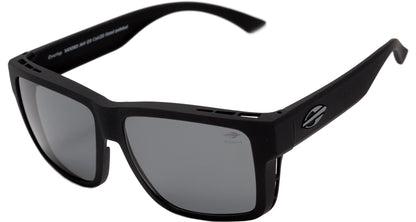 Óculos de Sol Mormaii Overlap De Sobreposição Preto Fosco / Preto Polarizado Unico - Lente 5,2 cm