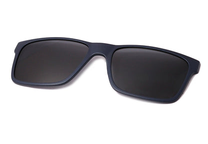 Óculos de Grau Hb 93161 Switch Clip On MATTE NAVY/ SILVER Lente 5,3 cm