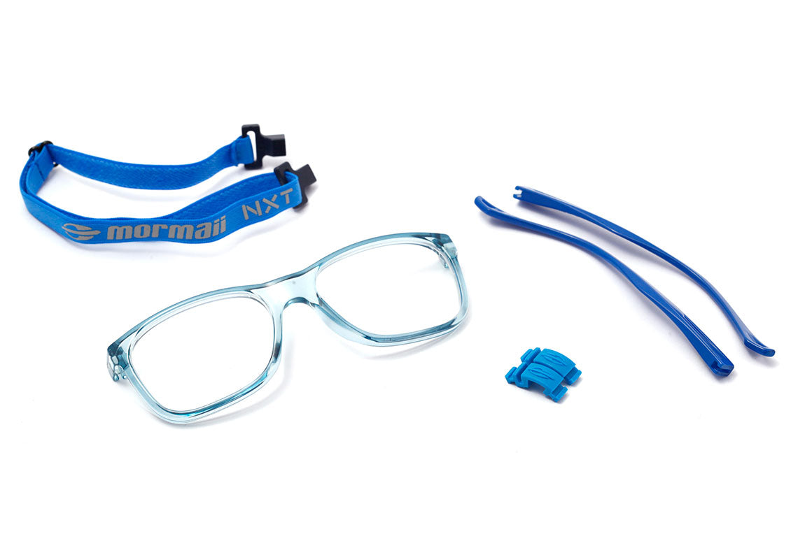 Óculos de Grau Mormaii Grab NXT Infantil Azul Translúcido Brilho - Lente 5,1 cm