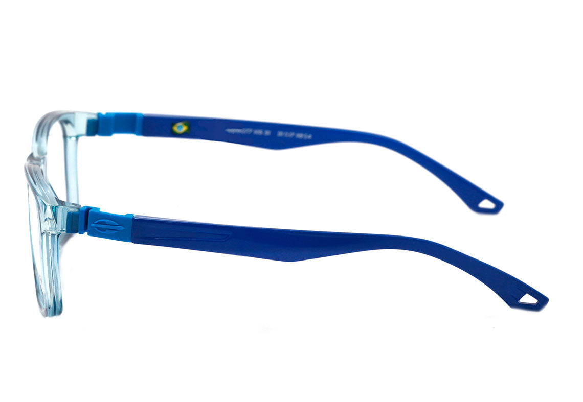Óculos de Grau Mormaii Grab NXT Infantil Azul Translúcido Brilho - Lente 5,1 cm