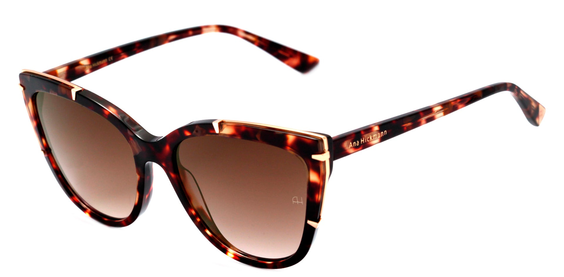 Ana Hickmann AH 9286 G21 Marrom Mesclado Brilho / Marrom Degradê - Lente 5,7 cm