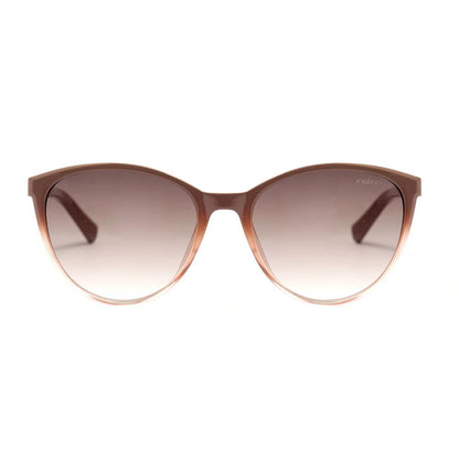 Colcci Kim Nude Translúcido e Dourado Brilho / Marrom Degradê Unico - Lente 5,5 cm