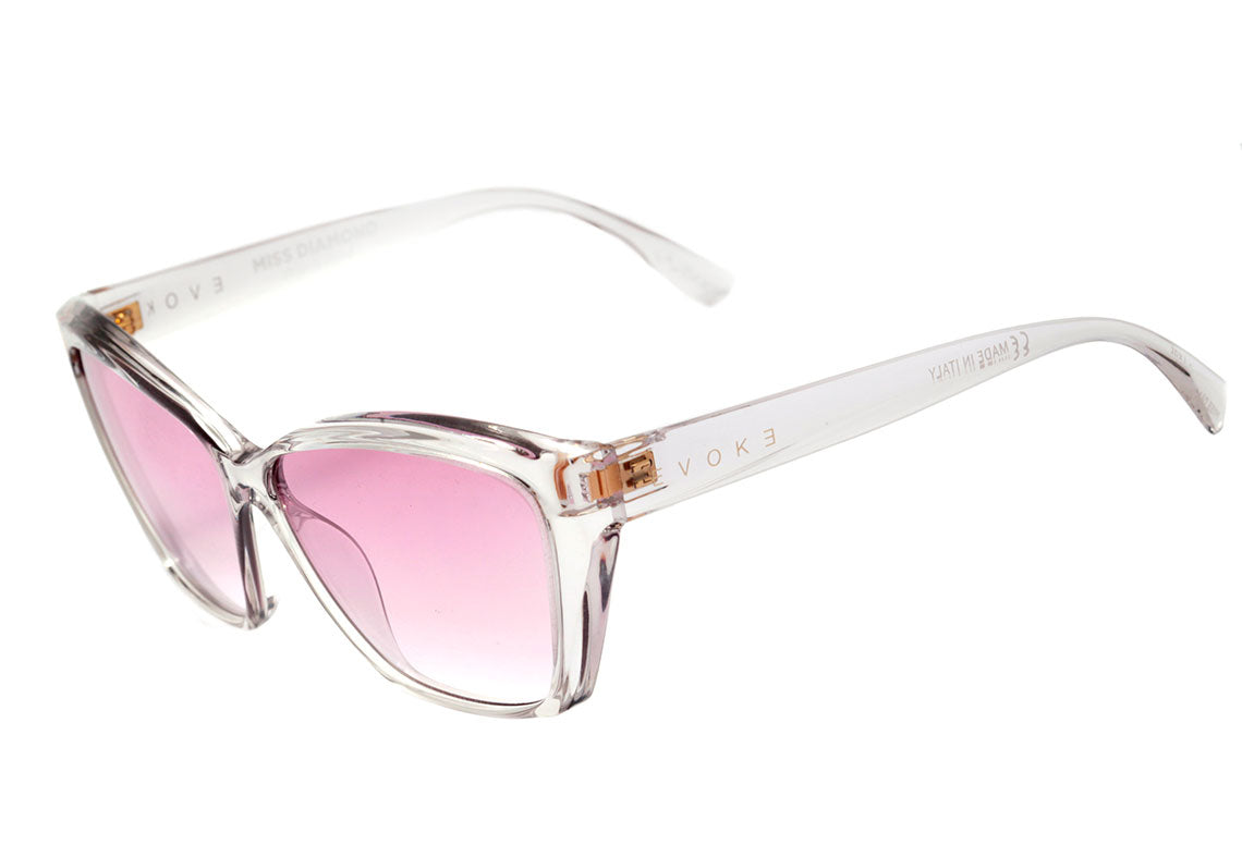 Evoke Miss Diamond T01 Crystal / Rosê Gradient Unico - Lente 5,8 cm