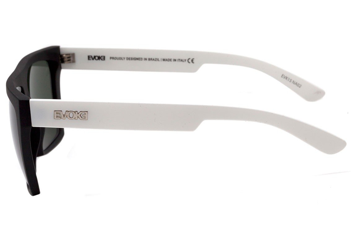 Óculos de Sol Evoke Evk 15 Black Temple White/ Green