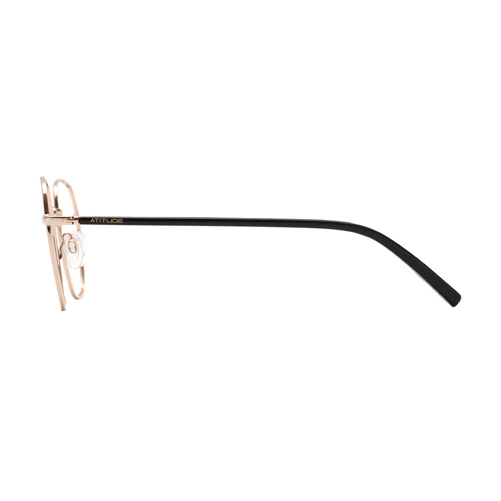 Atitude Attach Brusc Clip On 04A Dourado e Preto Brilho/ Marrom Degradê - Grau - 51 mm