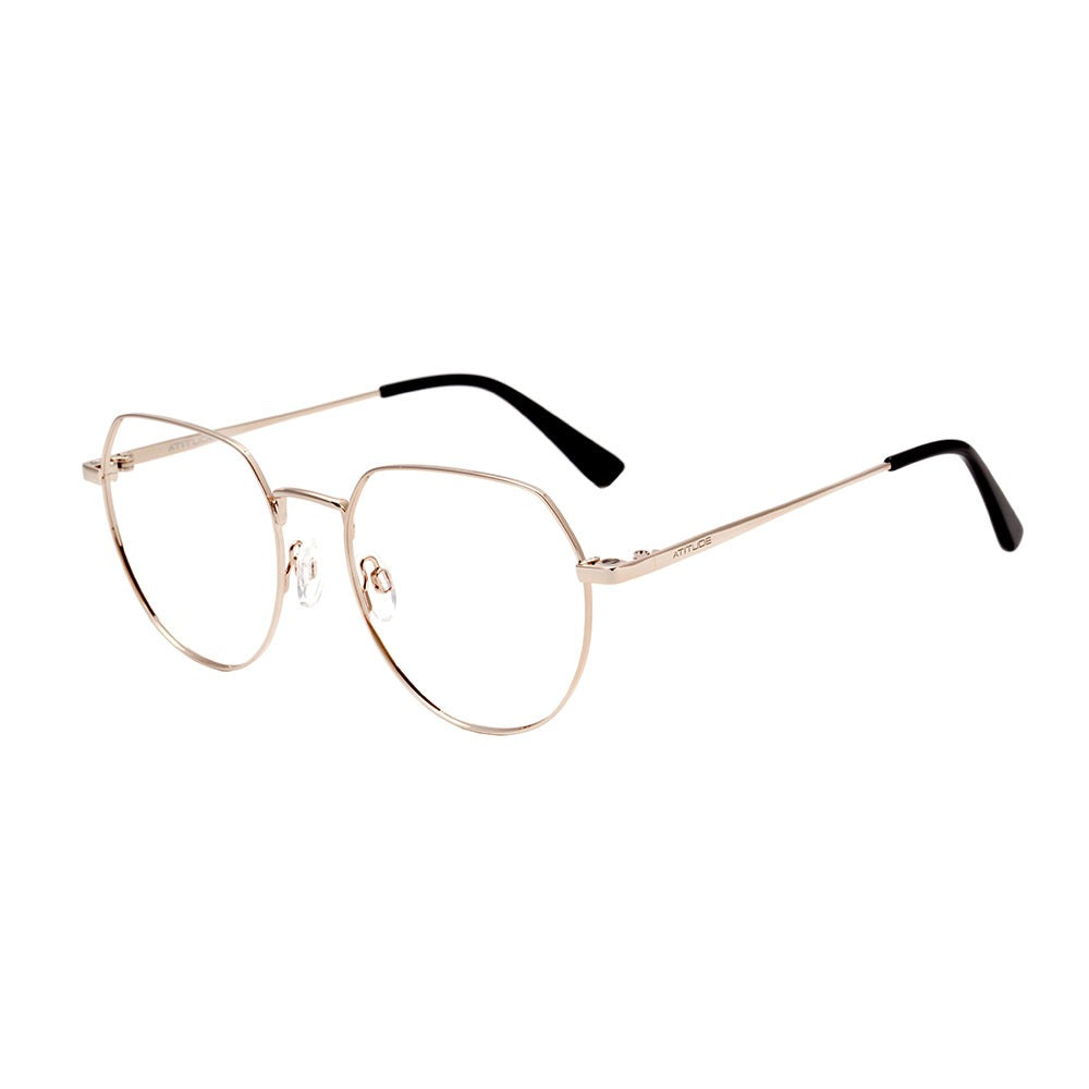 Atitude Riley Clip On 04A Dourado e Preto Brilho Marrom Degradê - Grau - 55 mm