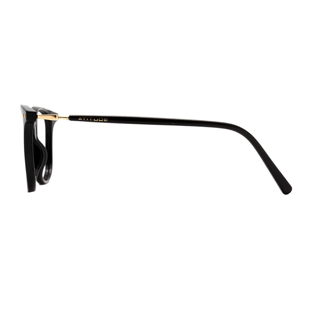 Atitude AT7127 A01 Preto e Dourado Brilho - Lente 5,3 cm  - Grau