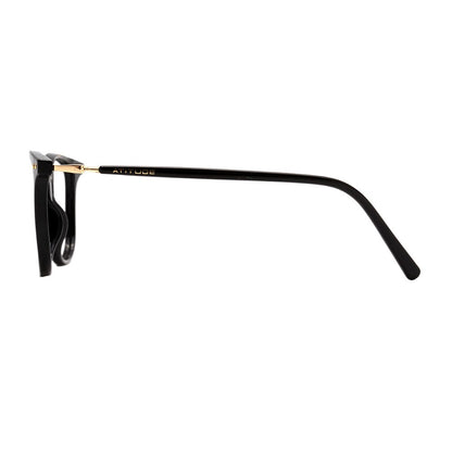Atitude AT7127 A01 Preto e Dourado Brilho - Lente 5,3 cm  - Grau