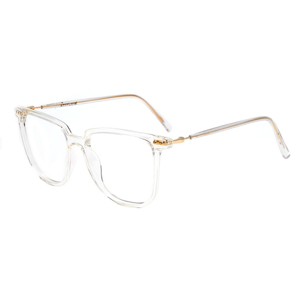 Atitude AT7128 T01 Transparente e Dourado Brilho - Lente 5,6 cm  - Grau