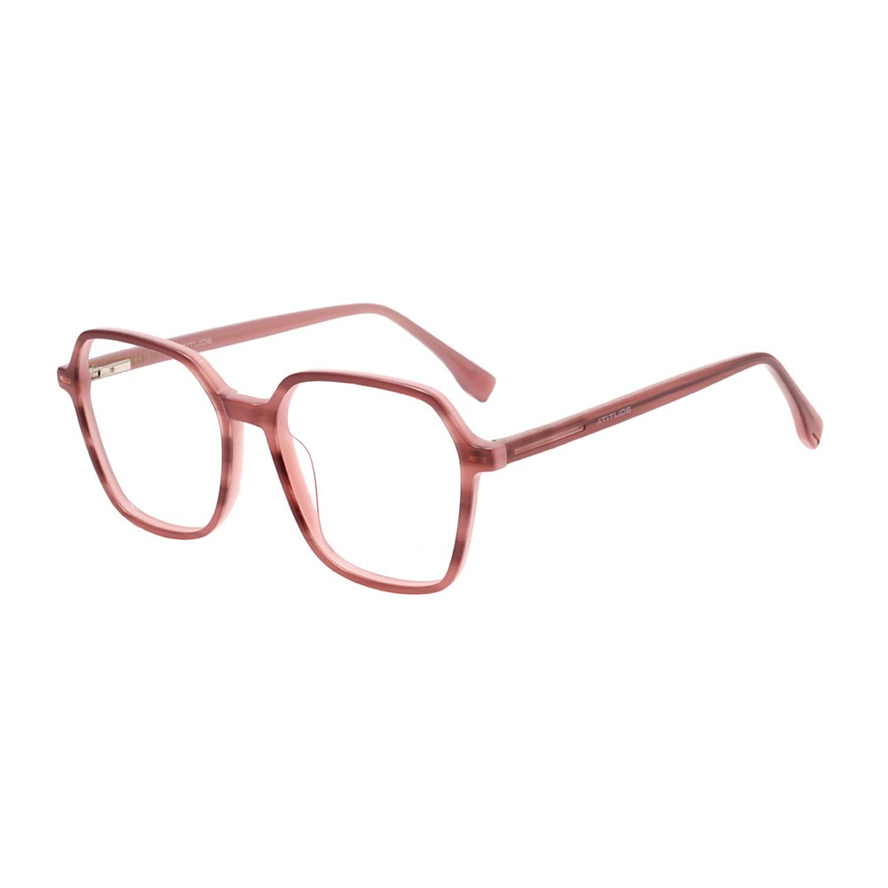 Atitude AT7141 K02 Rosa e Marrom Brilho - Lente 5,2 cm  - Grau