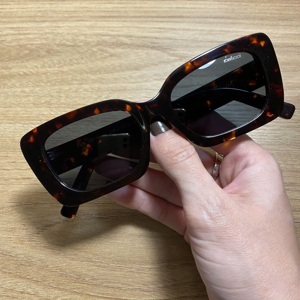 Colcci Camila Queiroz Tribeca Marrom Mesclado/ Verde G15 - Lente 5,0 cm  - Sol