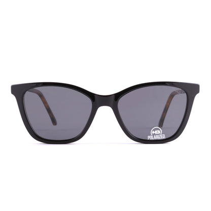 HB Switch Clip on 0385 Gloss Black Havanna/Black Passionat / Polarized Gray  - Grau