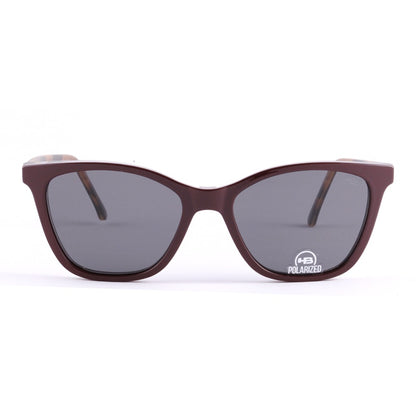 HB Switch Clip on 0385 Gloss Black Havanna/Black Passionat / Polarized Gray  - Grau