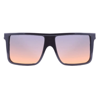 Colcci Garnet 2 Preto Brilho/ Azul e Laranja Degradê - 57 mm  - Grau