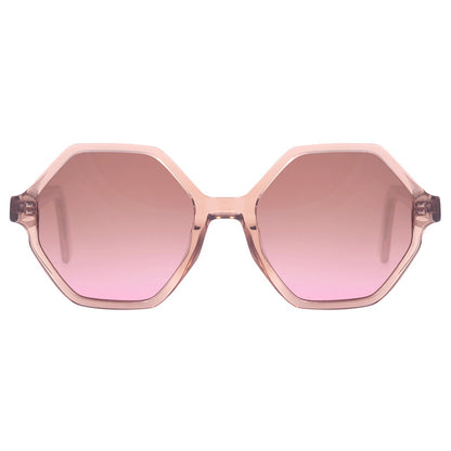 Colcci Otto MarromTranslúcido Brilho/ Marrom e Rosa Degradê - Lente 5,2 cm  - Sol