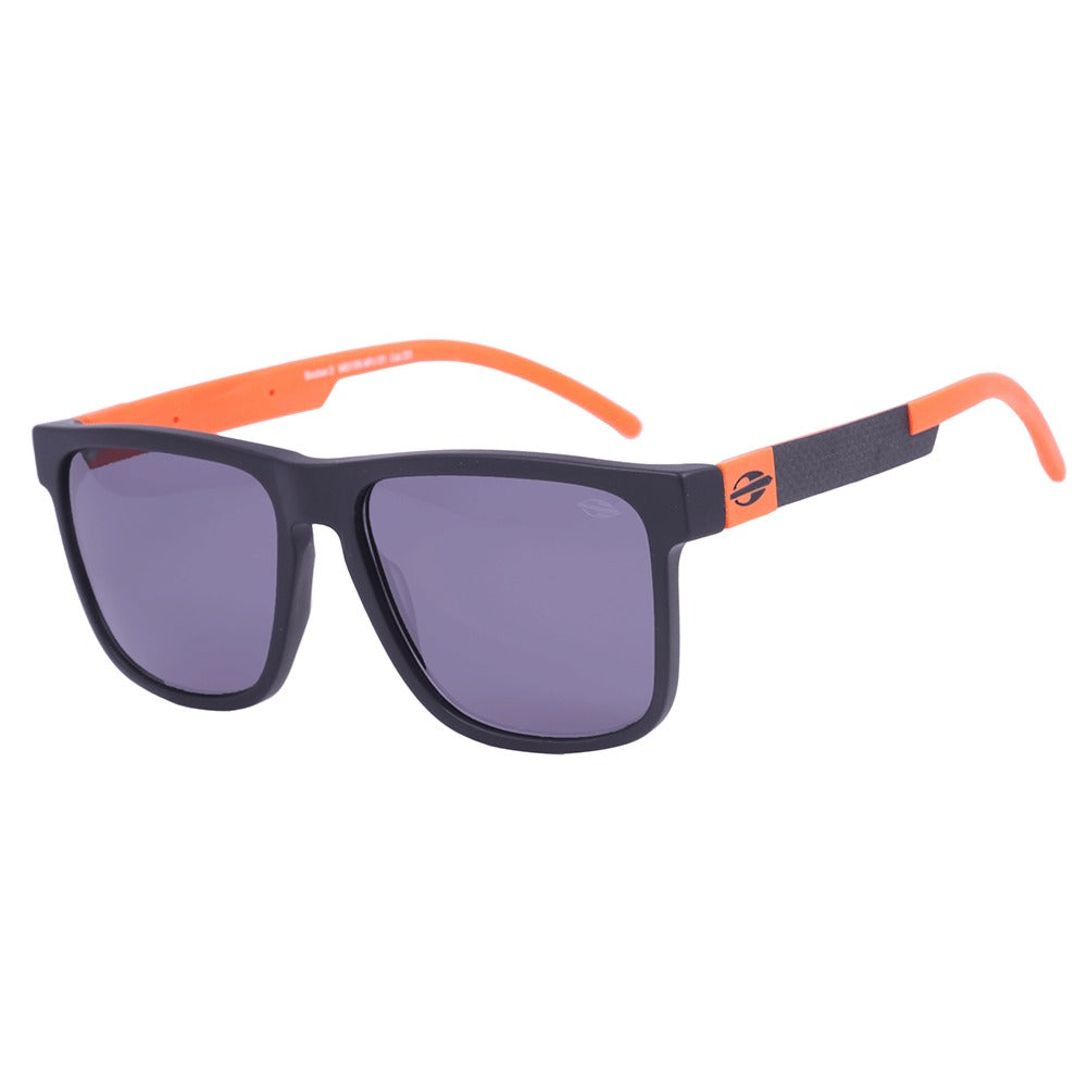 Mormaii Boston 2 Preto e Laranja Fosco/ Preto - Lente 5,6 cm  - Sol