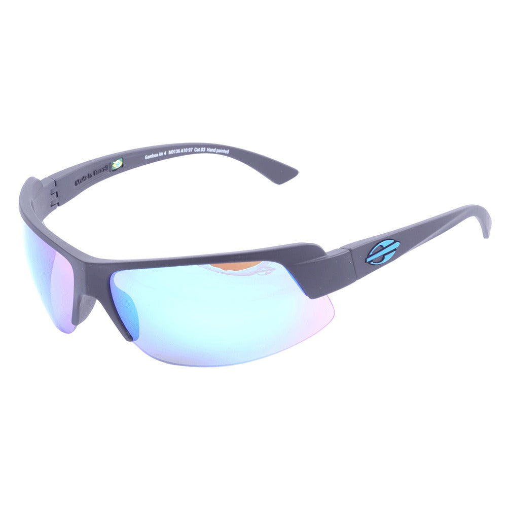 Mormaii Gamboa Air 4 Preto Fosco/ Azul Espelhado - Lente 5,7 cm  - Sol