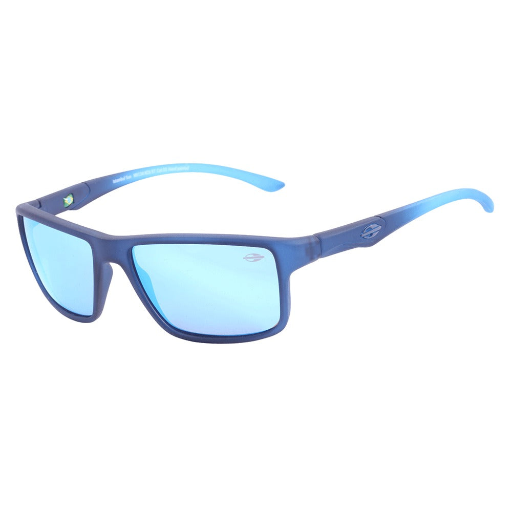 Mormaii Stambul Sun Azul Fosco/ Azul Espelhado - Lente 5,5 cm  - Sol