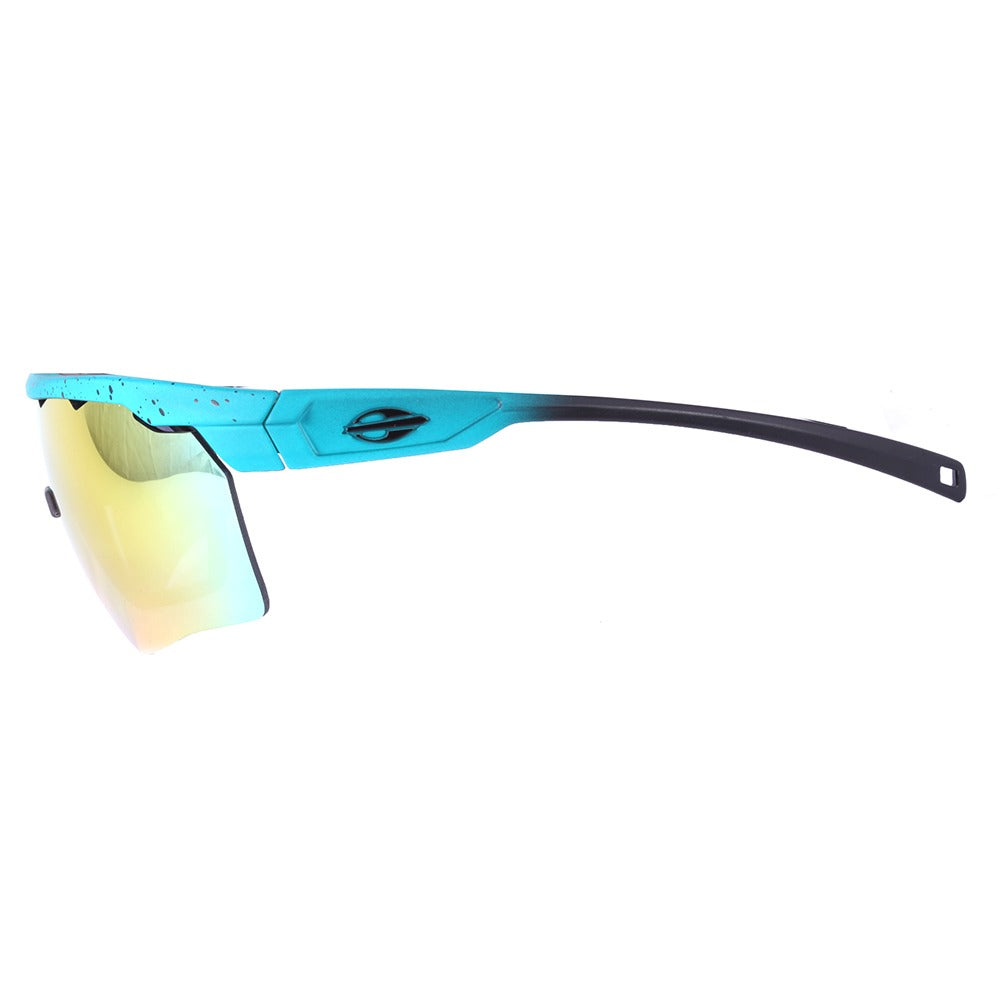 Óculos para Beach Tenis Mormaii Clip On Smash 2 Verde e Preto Fosco/ Vermelho Espelhado/  Amarelo - Lente 15,0 cm
