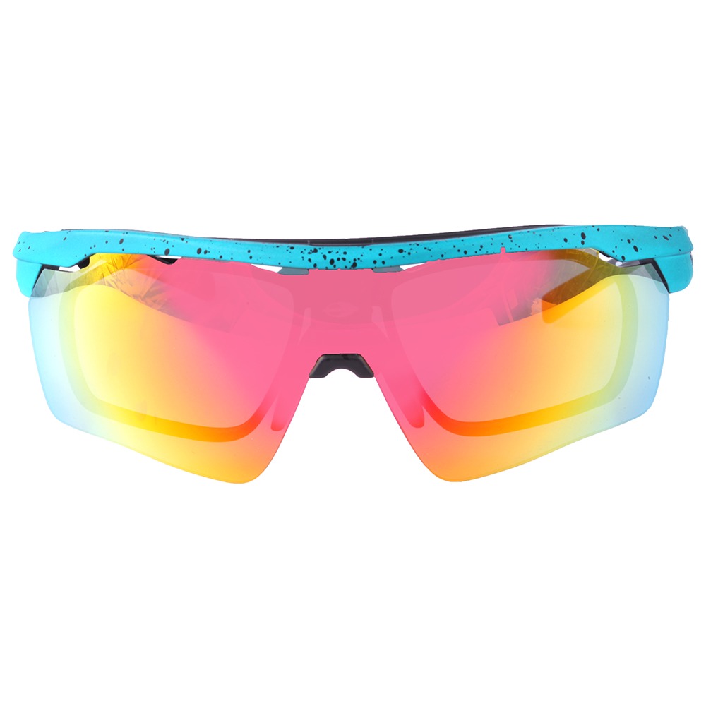 Óculos para Beach Tenis Mormaii Clip On Smash 2 Verde e Preto Fosco/ Vermelho Espelhado/  Amarelo - Lente 15,0 cm