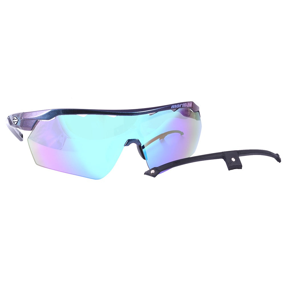 Óculos para Beach Tenis Mormaii Smash Verde e Roxo Brilho/ Roxo Espelhado - Lente 15,0 cm