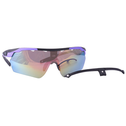 Óculos para Beach Tenis Mormaii Smash Roxo e Preto Fosco/ Amarelo Espelhado - 150 mm