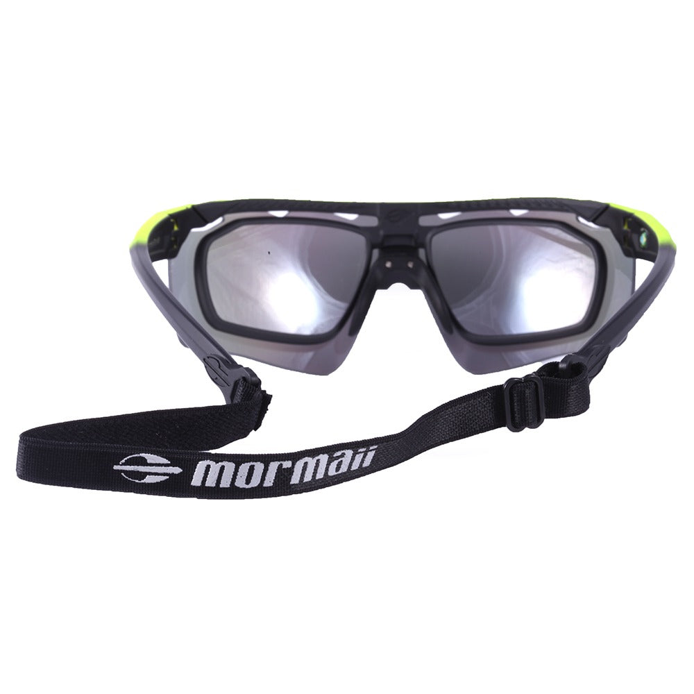 Óculos para Beach Tenis Mormaii Clip On Smash 2 Verde e Preto Fosco/ Verde Espelhado/  Transparente  - Lente 15,0 cm