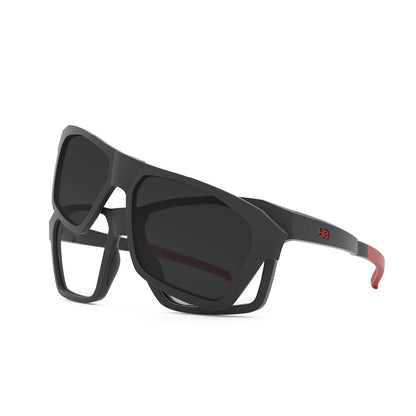 HB Switch Clip on 0401 M Black D. Red/ Gray Polarizado 53 mm