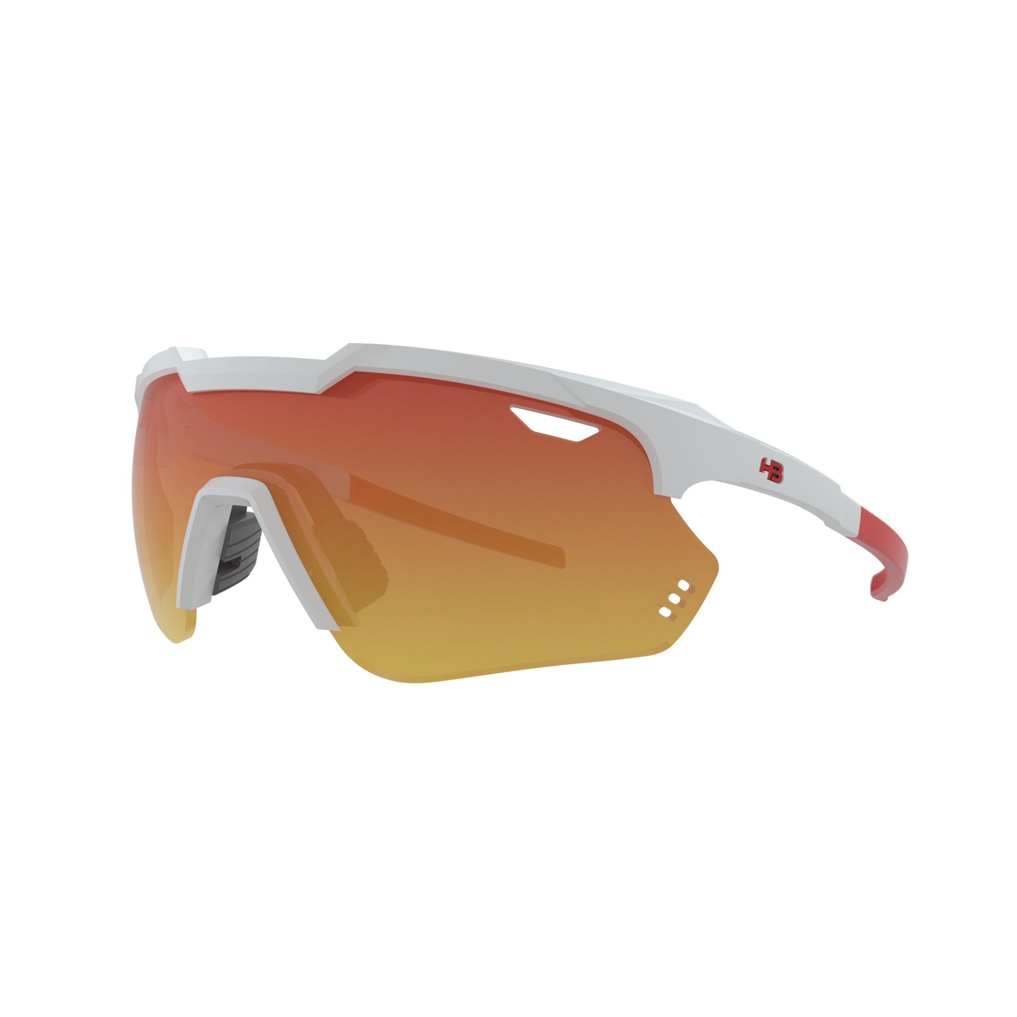 HB Shield Comp. 2.0 Pearled White/ Red Chrome  - Sol