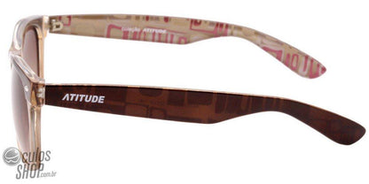 Óculos de Sol Pânico Atitude Pa 5001 H01A Marrom E Transparente/ Marrom Degradê - Lente 5,2 Cm
