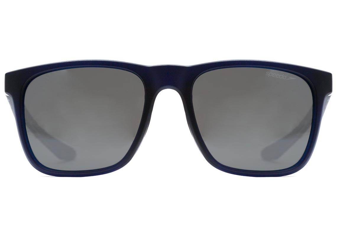 Óculos de Sol Speedo Caelum D01 Azul Translúcido Fosco/ Prata Espelhado Polarizado 55 mm